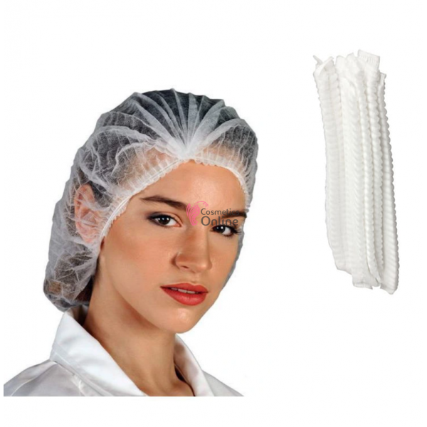 Bonete cu elastic din TNT x 100 bucati, Albe Cod 04646